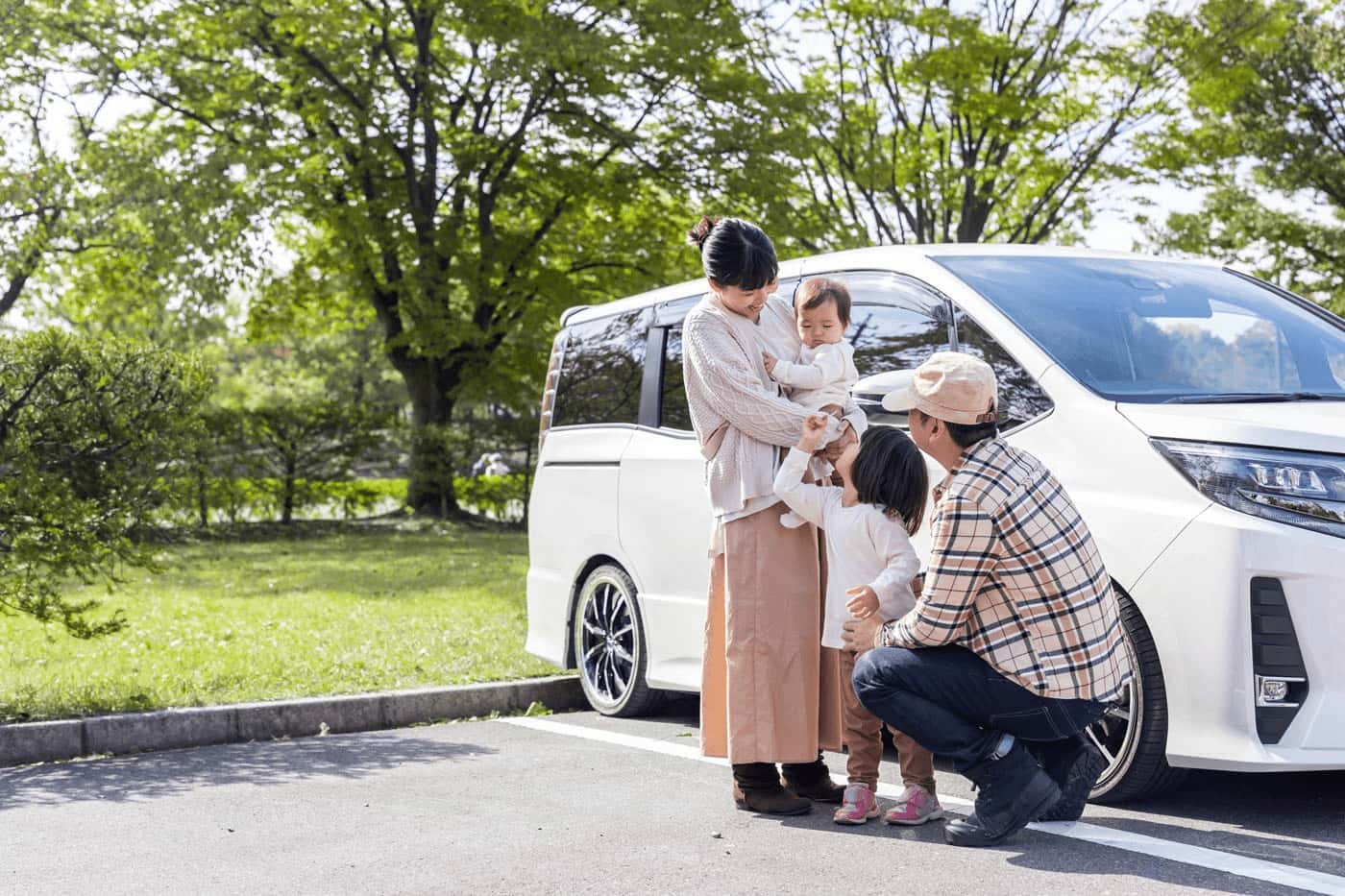 スーパー乗るだけセットを利用してラク楽なカーライフを送る家族